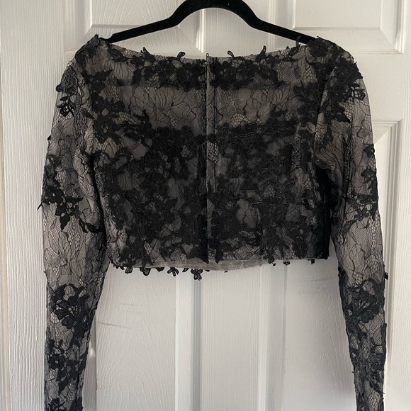 Black Two Piece Gown/Dress - Picture 2 of 5